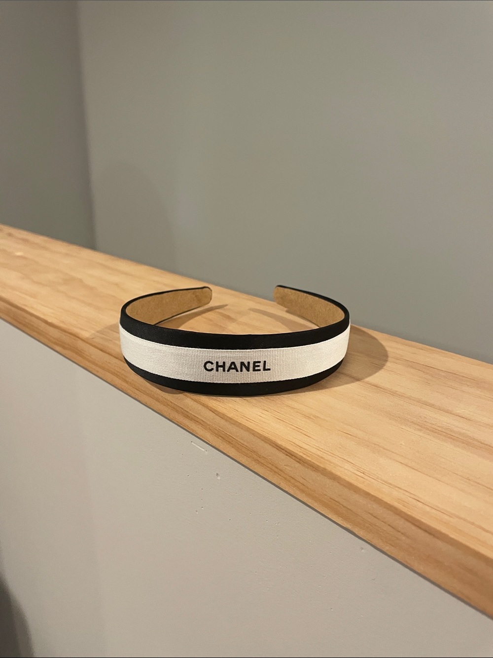 UPCYCLED - headband using authentic CHANEL ribbon